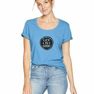 Life Is Good Tops - Life is Good Womens T-Shirt Life is Good Stamp 2XL Life Is Good Tops - Life is Good Womens T-Shirt Life is Good Stamp 2XL